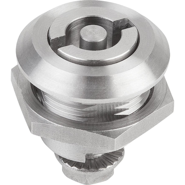 Quarter-Turn Lock, H=18, Stainless Steel 1.4305, Comp:Stainless Steel